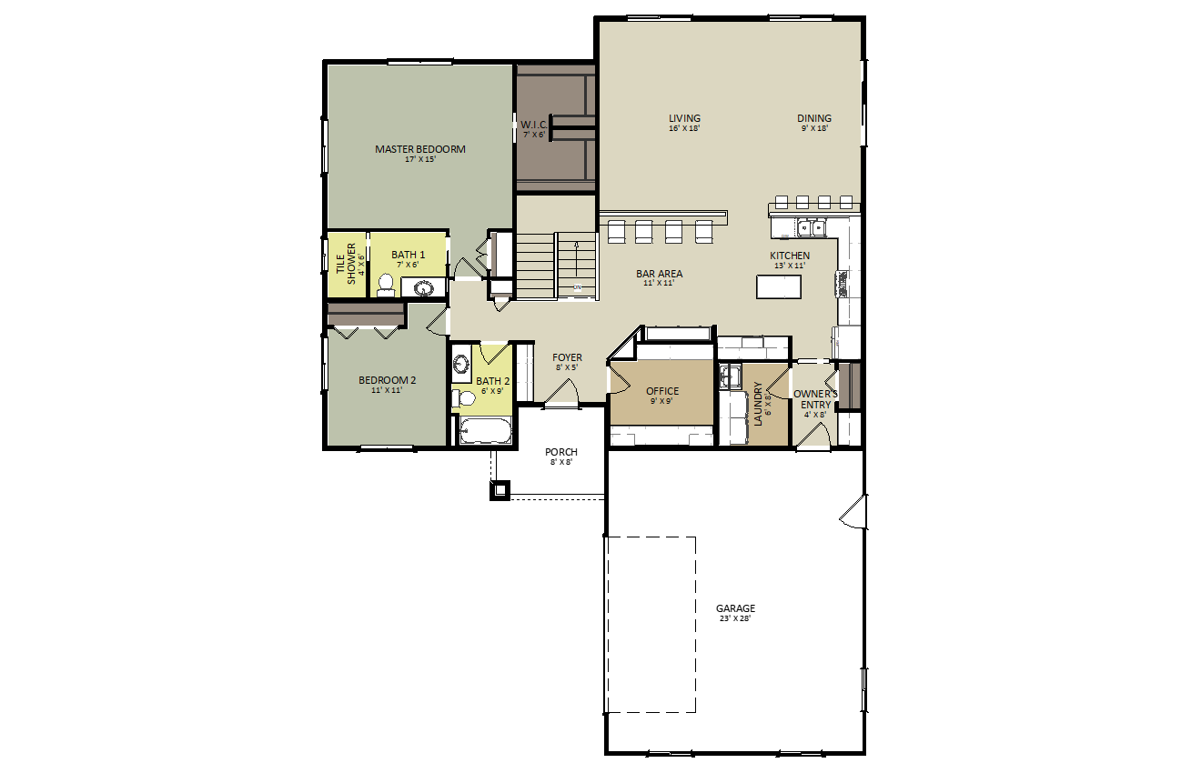 Dixon First Floor Floor Plan